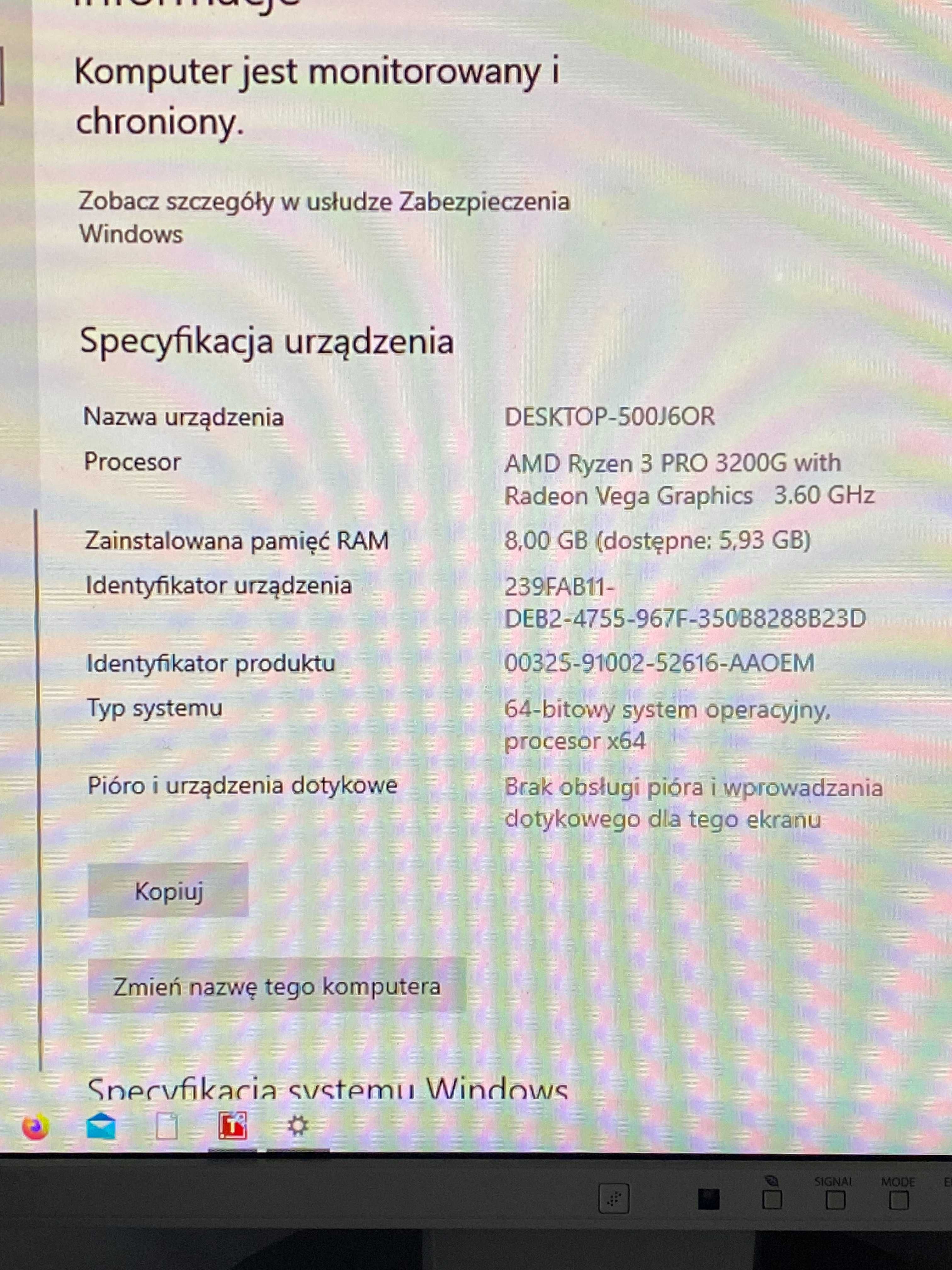 Sprzedam sprawny komputer z monitorem 22 cali