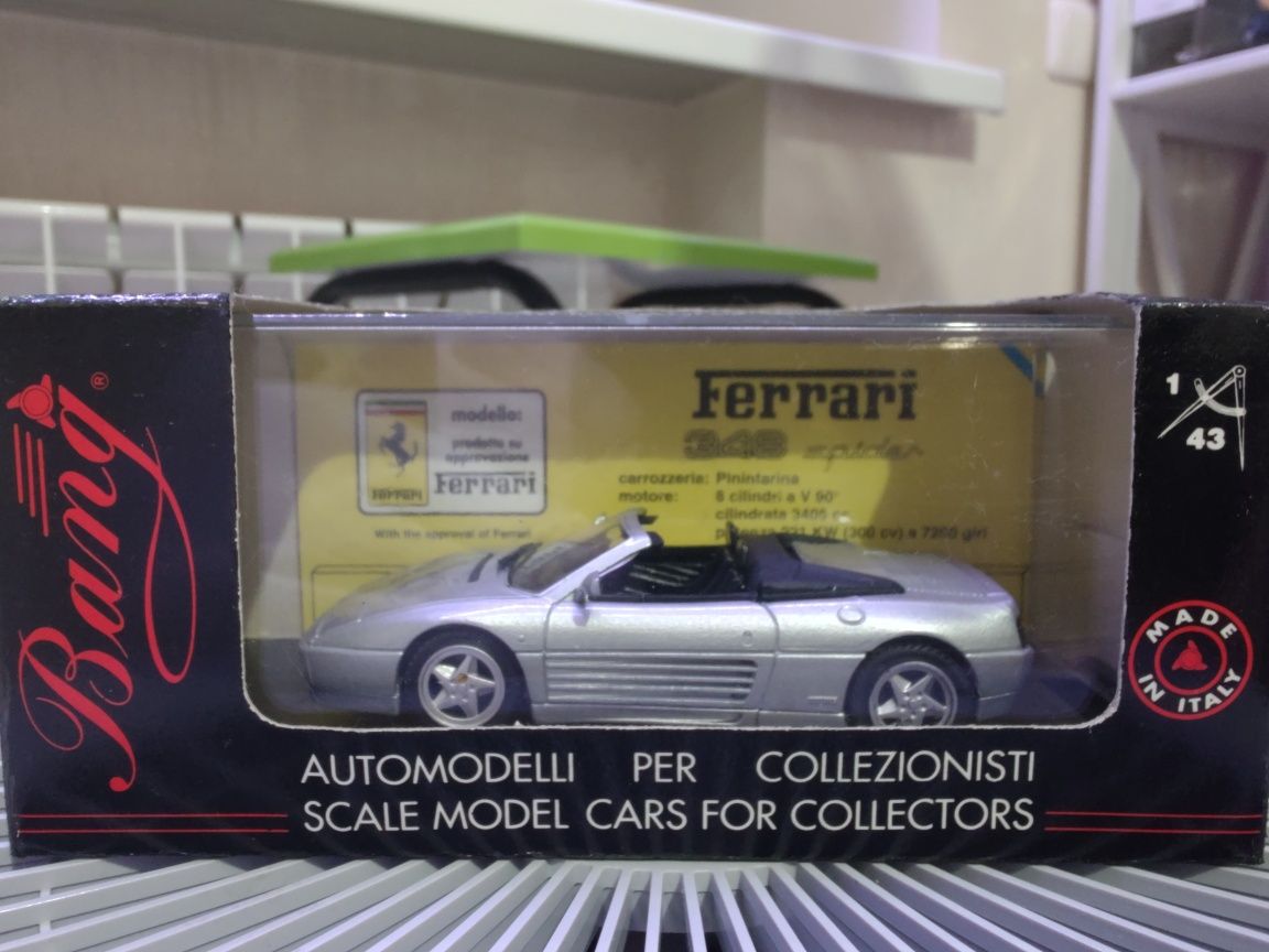 Маштабна модель Ferrari 348 spider. Bang. 1:43