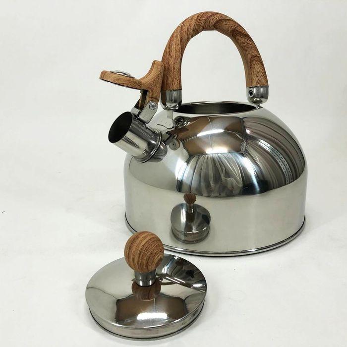 Чайник Unique UN-5302 2.5 л зі свистком для газової плити. Коричневий