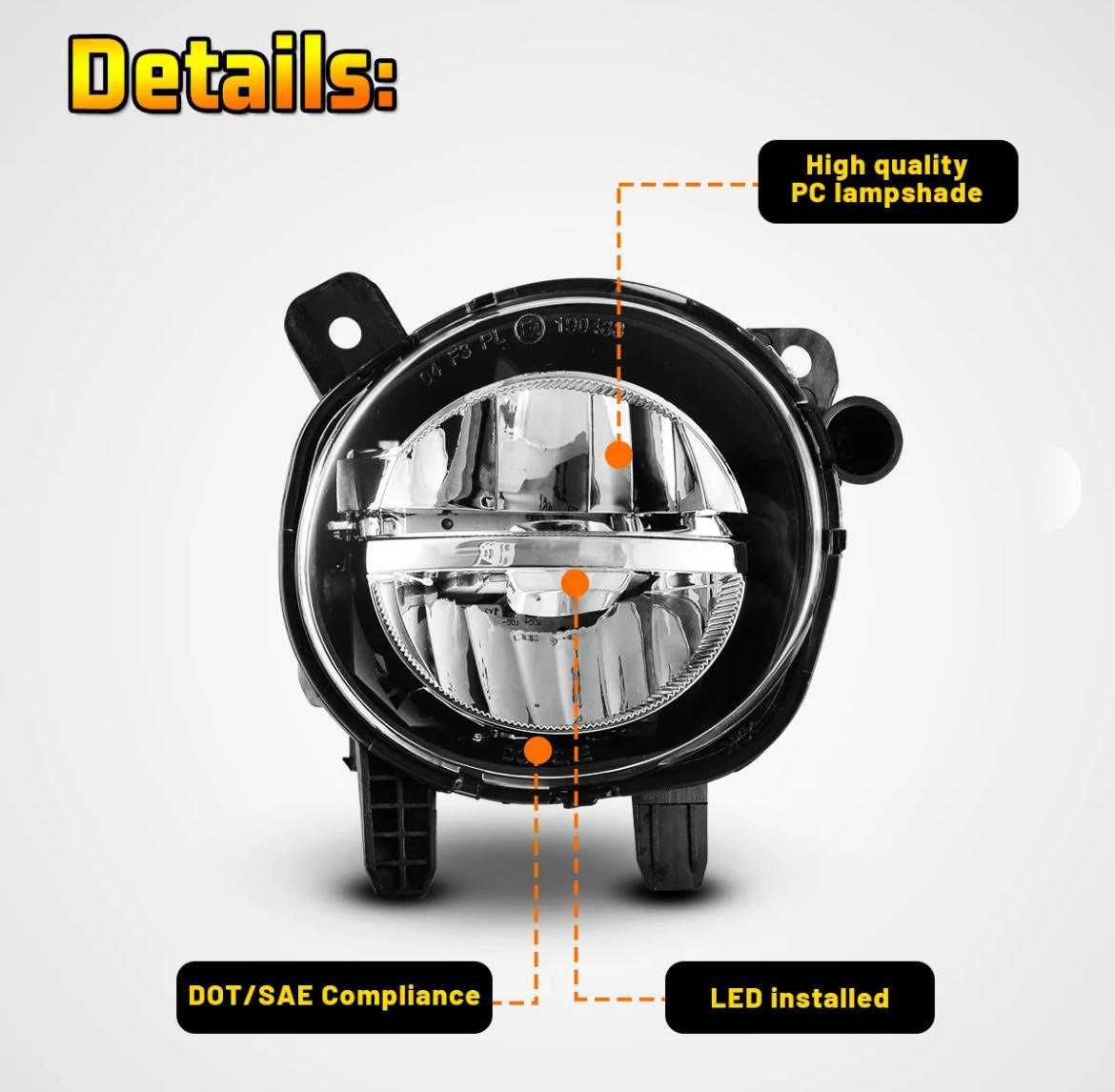 Протитуманні фари Led Winjet BMW F20 F22 F30 F32 туманки птф
