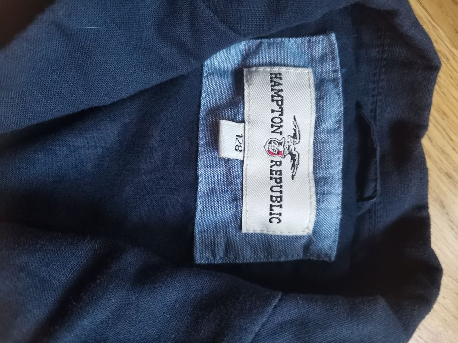 Hampton republic granatowa marynarka len i bawełna