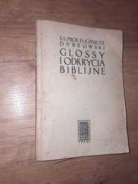 Glossy i odkrycia biblijne Ks. Dąbrowski 1954 PAX Biblia stara unikat