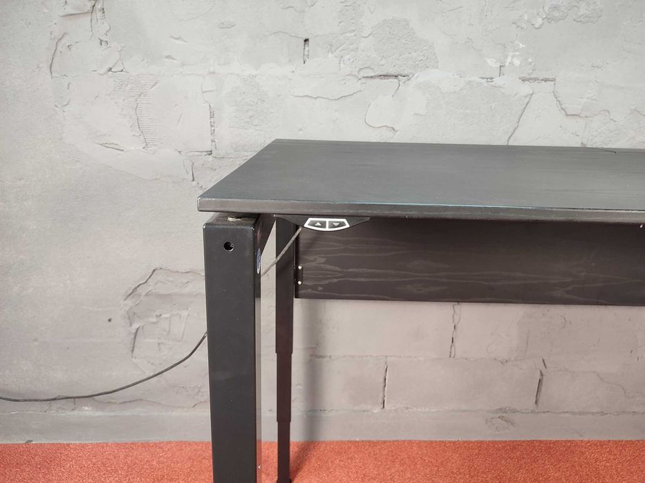 Biurko czarne VS elektryczne 180x90cm elektrycznie sterowane 70-118cm