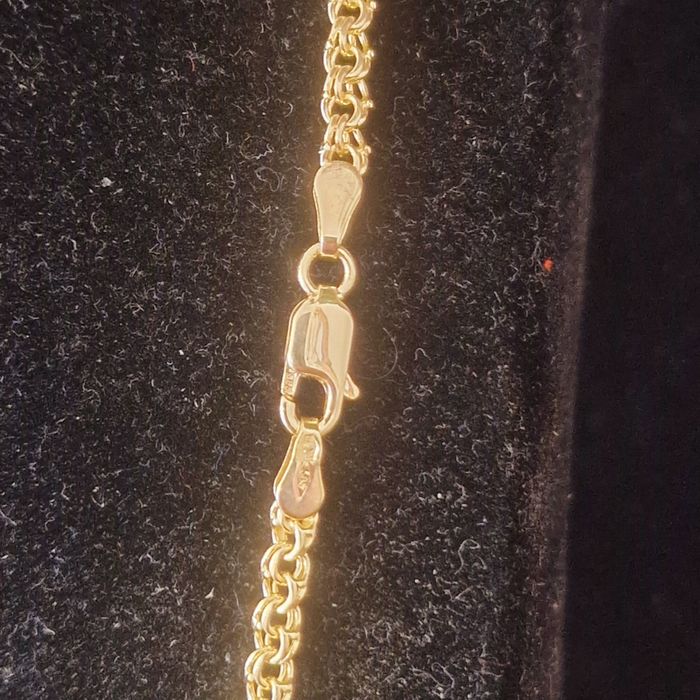 Złoty pełny łańcuszek galibardi waga 15.34 gram długość 55 cm