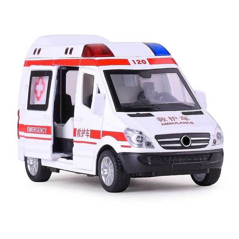 Pogotowie ratunkowe samochodzik metalowy otwierane drzwi Ambulans
