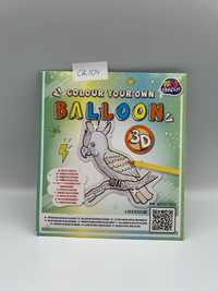 Balon papierowy do kolorowania 3d papuga