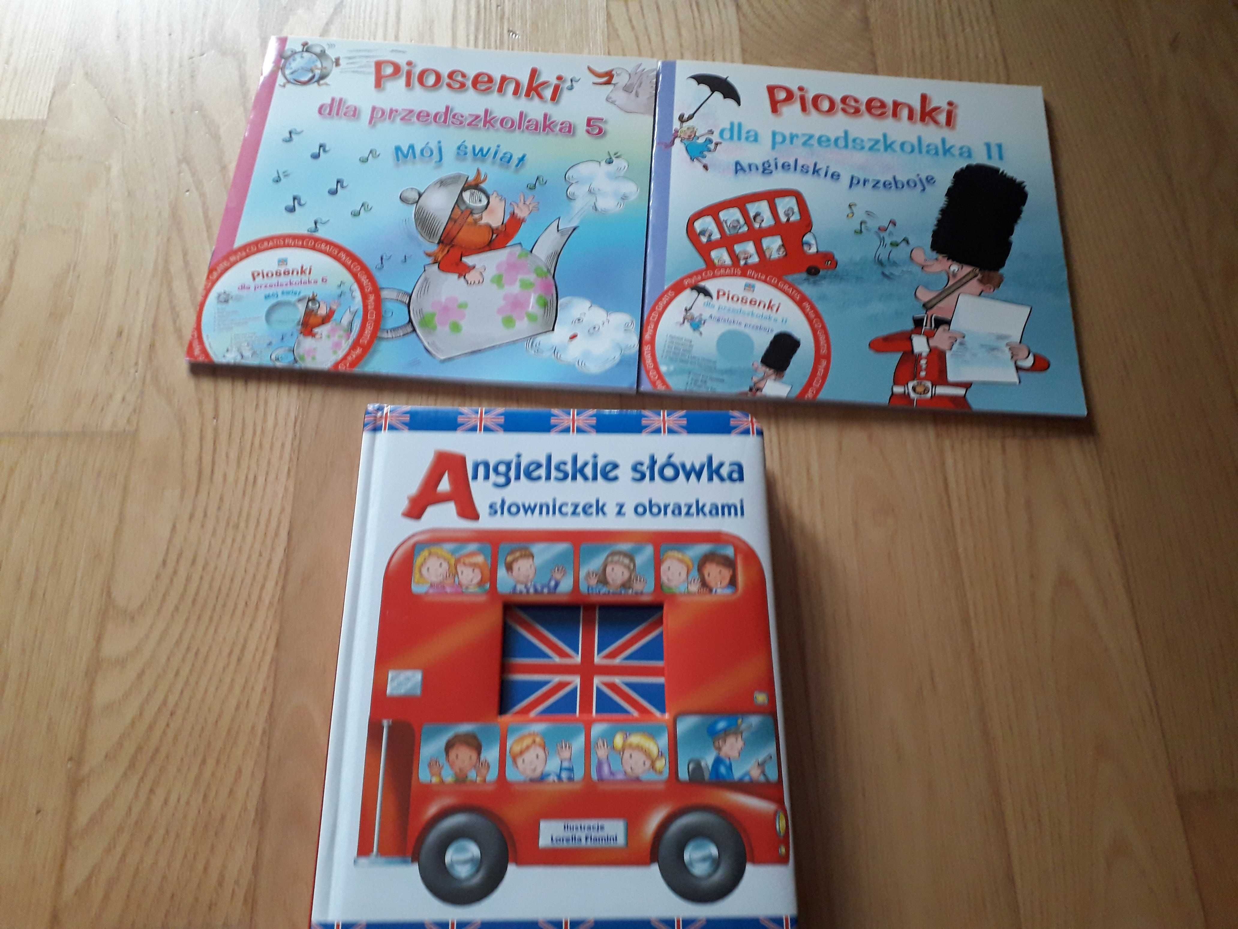 Angielski dla przedszkolaka słownik, 2×książeczki i płyty CD