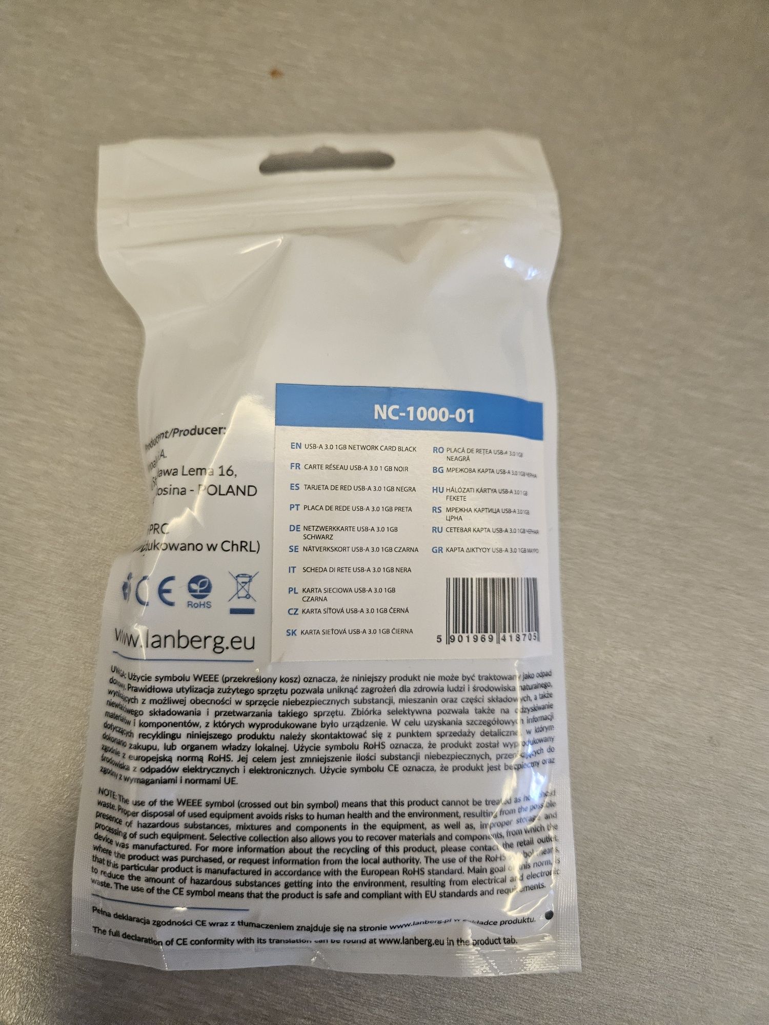 Przejściówka USB-A 3.0 do LAN RJ45 – Lanberg