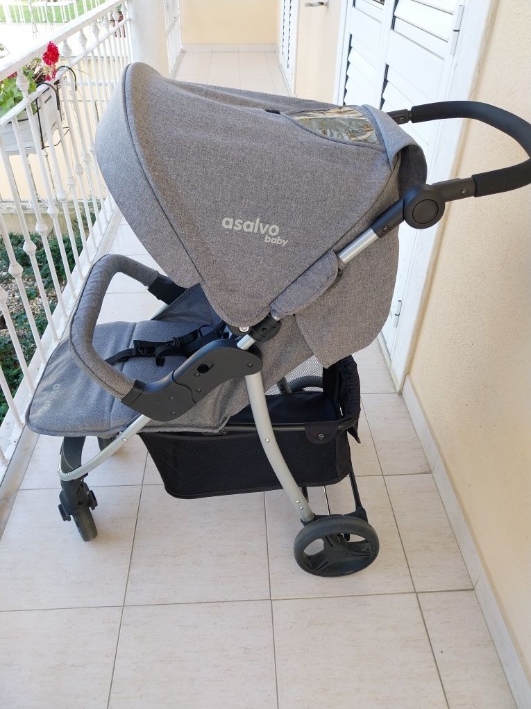 Carrinho de passeio - Asalvo Baby Gris