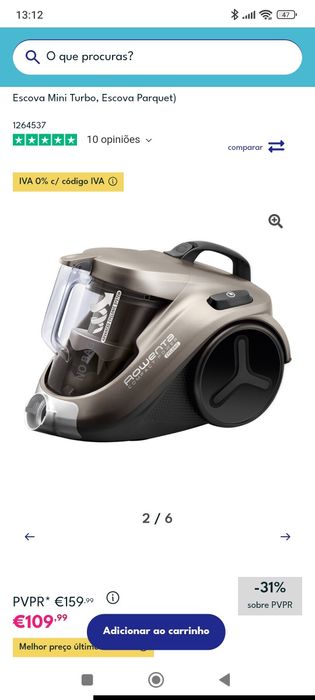 Aspirador Rowenta RO3786EA cyclonic 3A