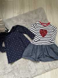 Zestaw dwóch sukienek na jesien dla niemowlaka H&M