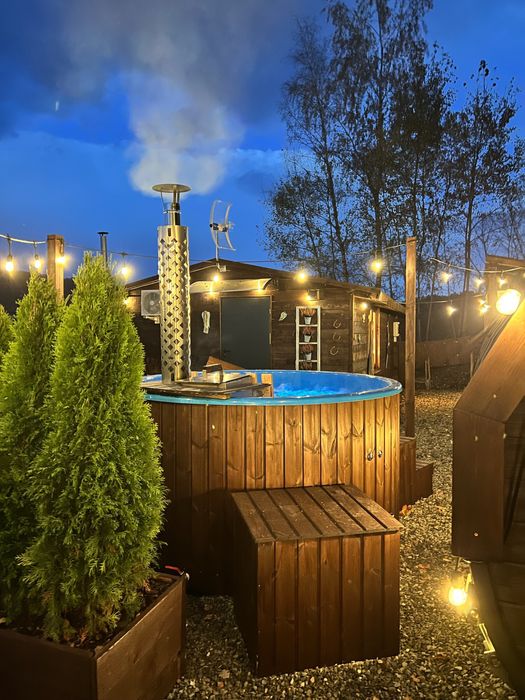 Domekl na Sylwestra z jacuzzi sauną w Bieszczadach