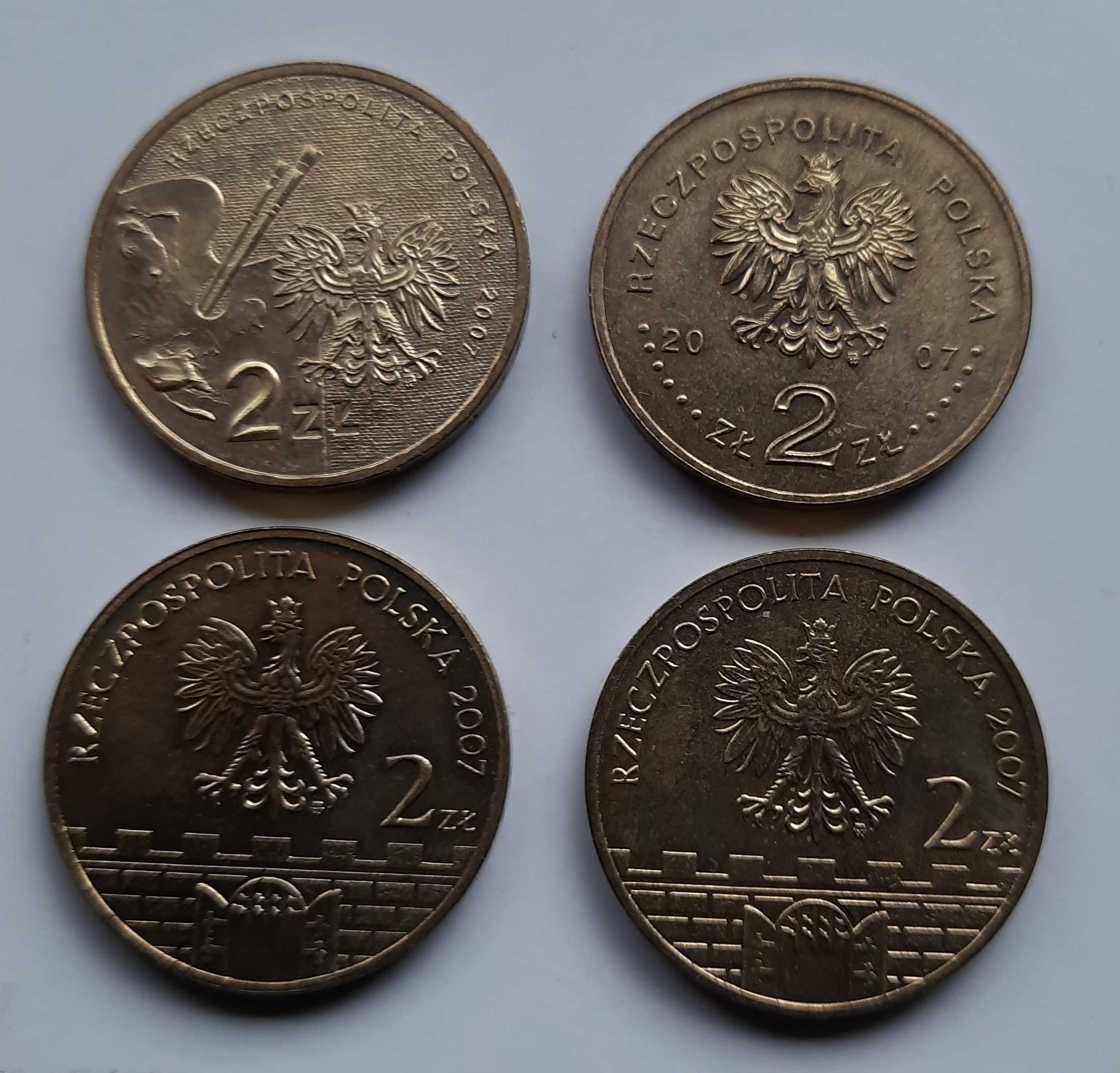 2zł GN 2005 i 2007 - zestaw 8 monet