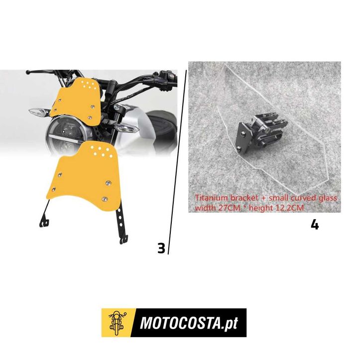 Viseiras Moto - Defletoras, Extensoras e Universais - MOTOCOSTA