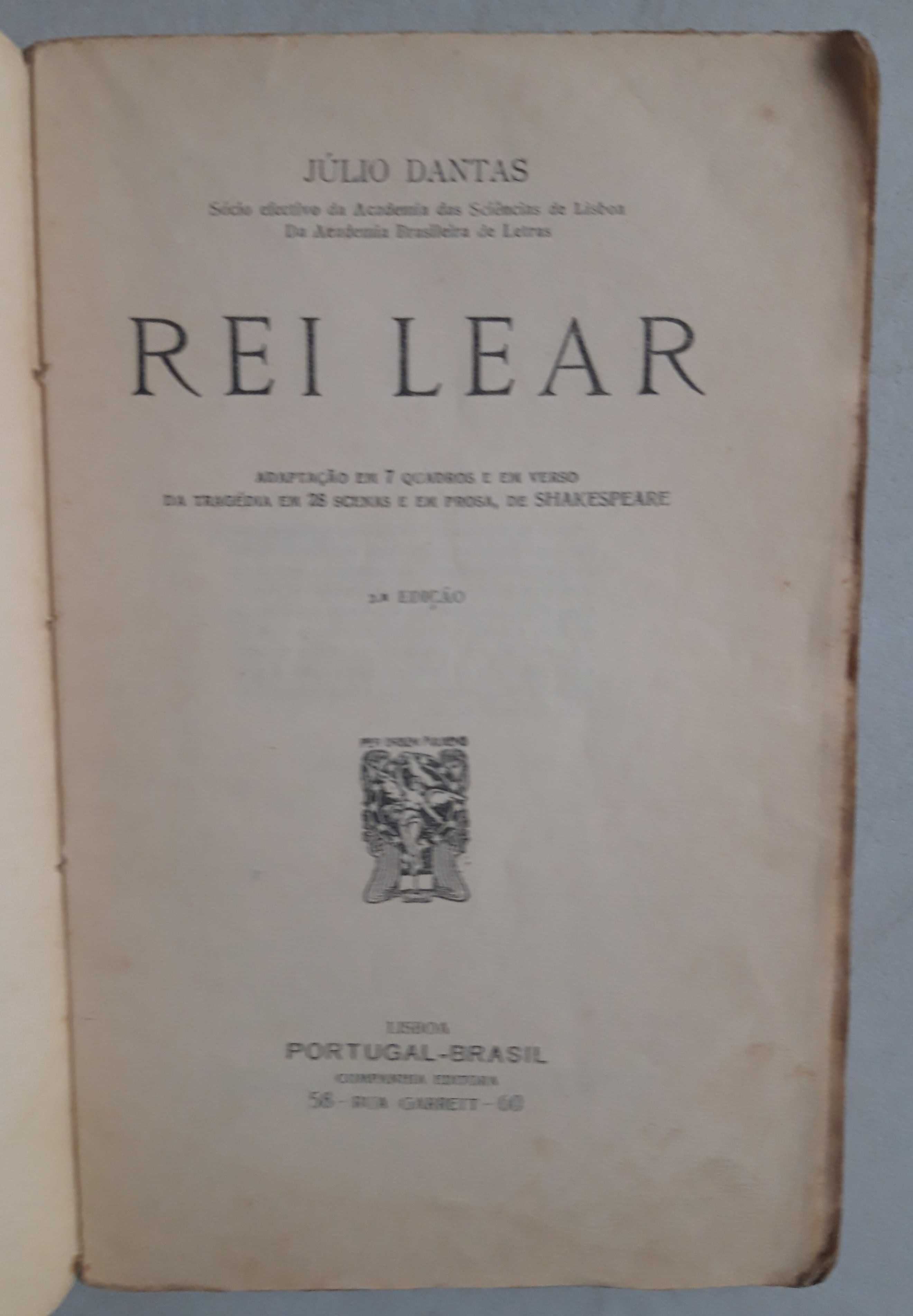 Livro - Júlio Dantas - Rei-Lear