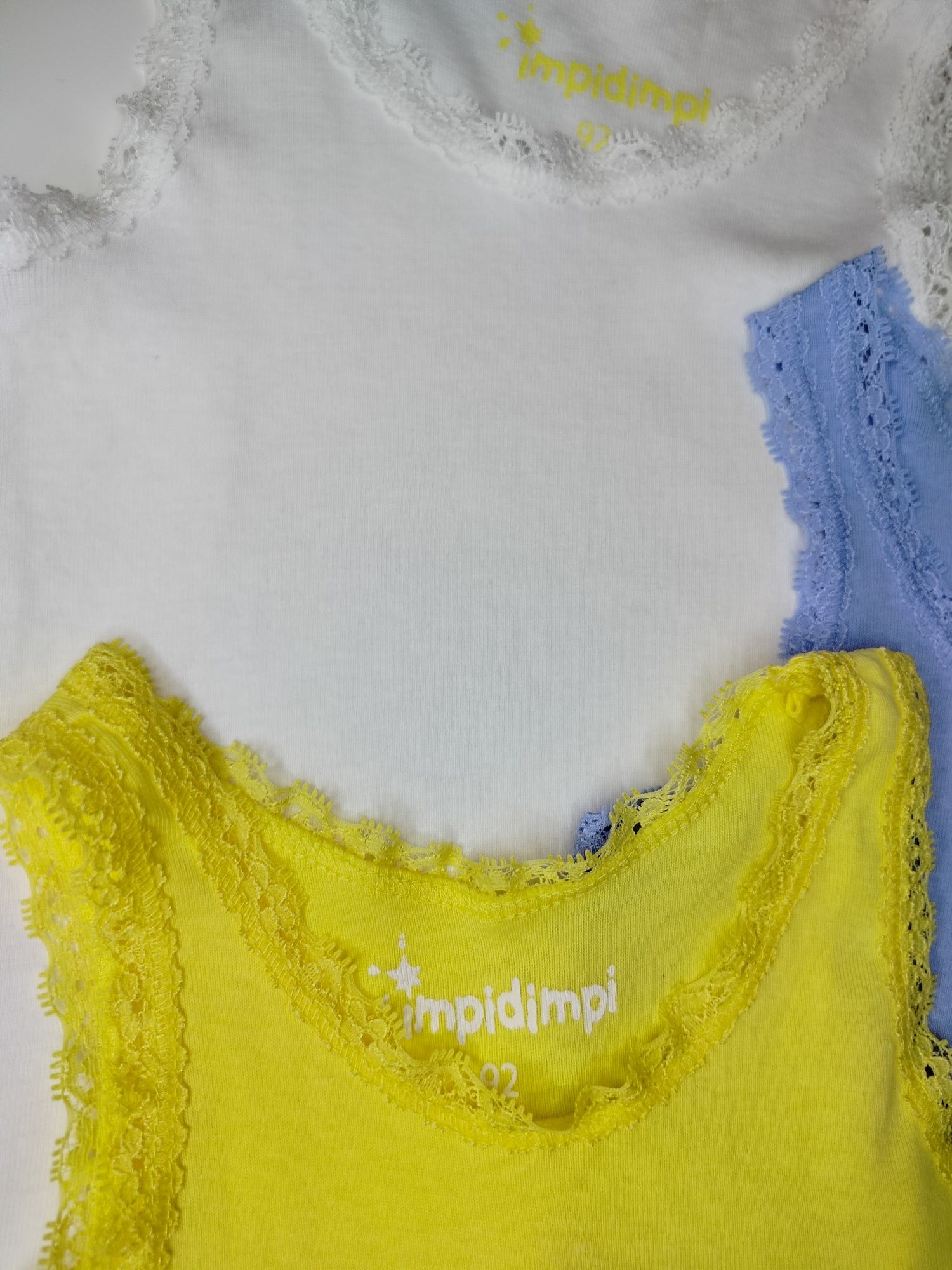Ціна за набір з 3 майок. Бренд impidimpi, розмір 92 (1,5 - 2 р)