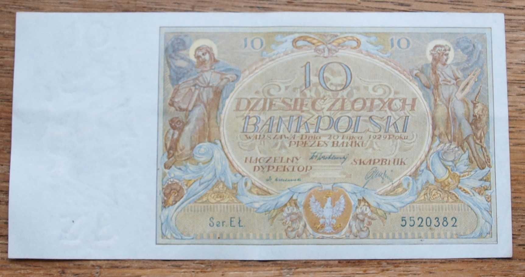Banknot 10 złotych 1929r. - stan II