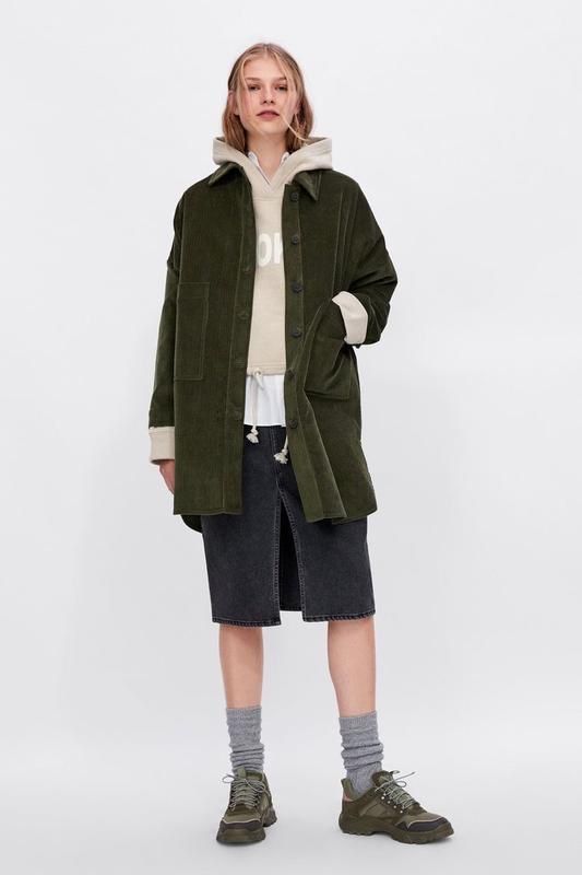 Куртка-сорочка вельветова Zara XXL