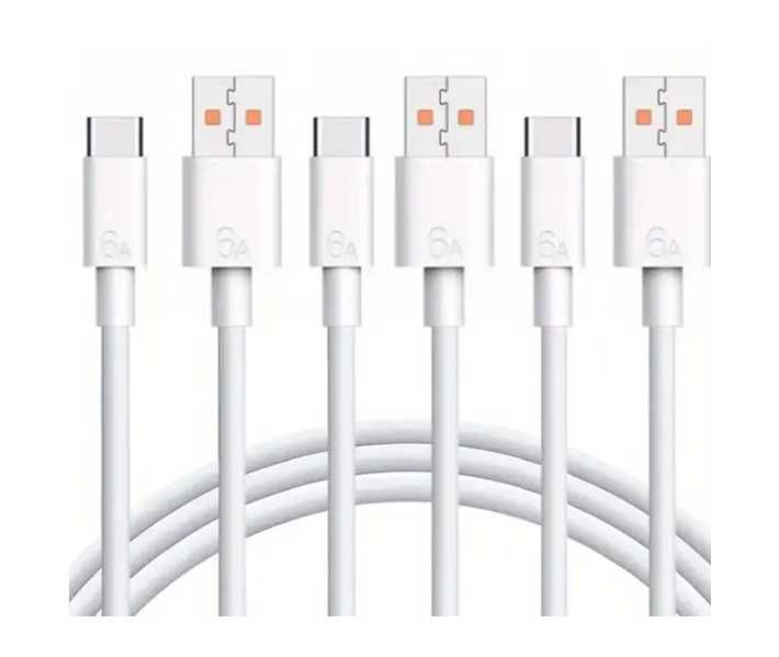 Kabel USB-USB typ C 6A 66W super ładowanie Huawei 1m biały!!!