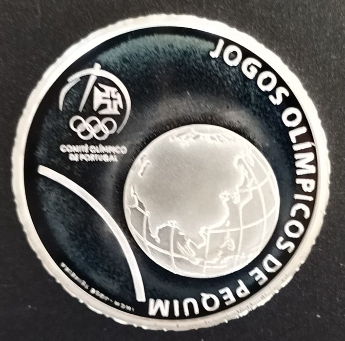 Moeda 2,5€ 2008 Jogos Olímpicos Pequim Estado Nova Prata Proof