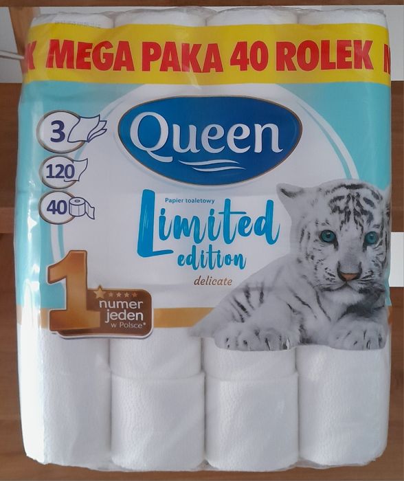 Papier toaletowy trzywarstwowy Queen MEGA 40 rolek HIT