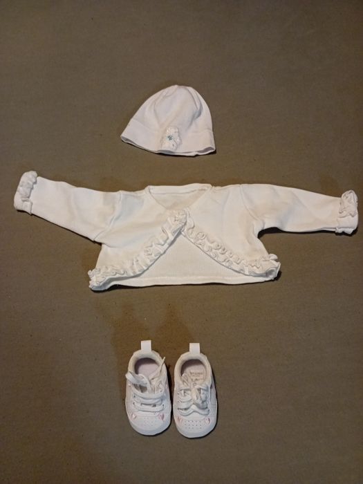 Ubranko do chrztu szydełkowe plus gratisy