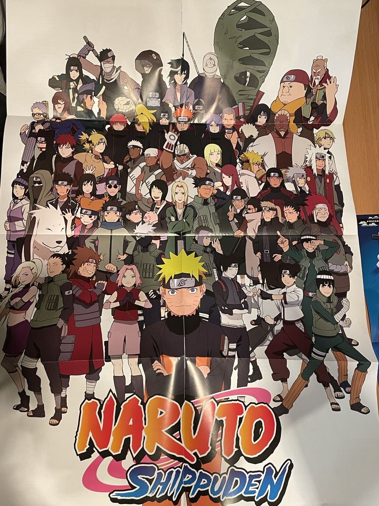 Colecionável Naruto Shippuden com 2 poster
