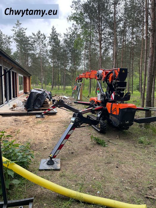 Mini żuraw - manipulator - pająk - montaż okien-| usługa - wynajem