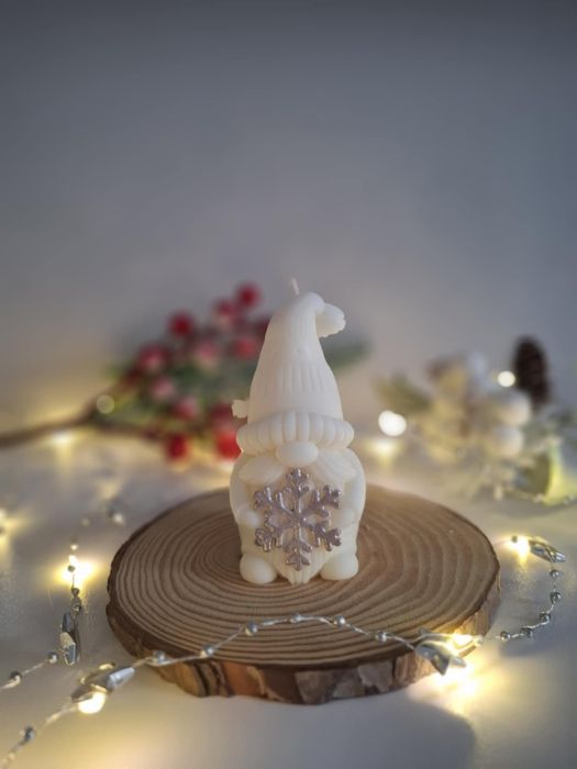 Świąteczna świeca z wosku sojowego