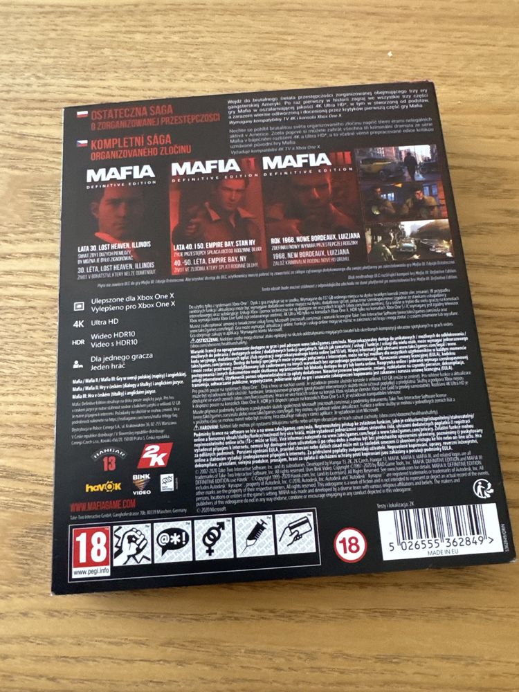 Mafia trylogia xbox one