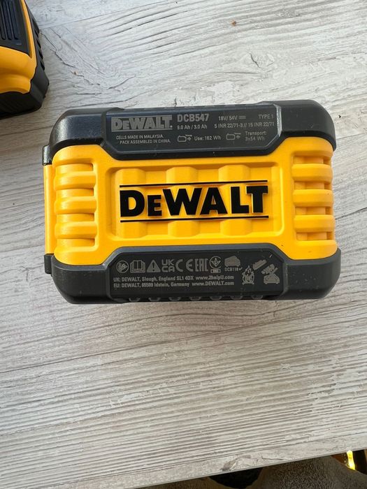 Акумулятор DeWalt 6ah DCB 546, 546, 548 flexvolt 12ah 2024рік