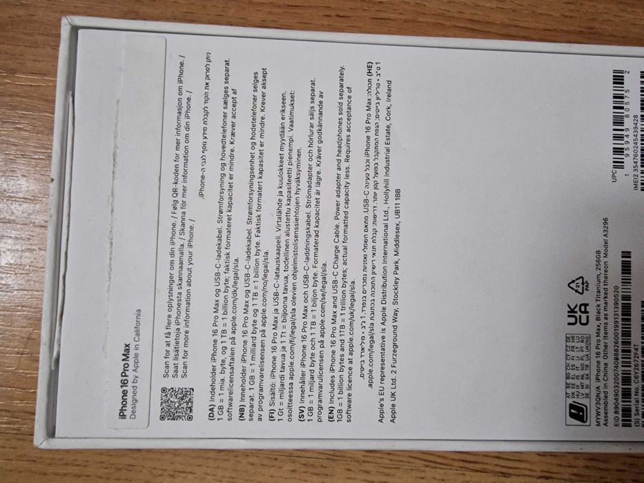 puste pudełko po 16 pro max na drobne zabawki dla dzieci