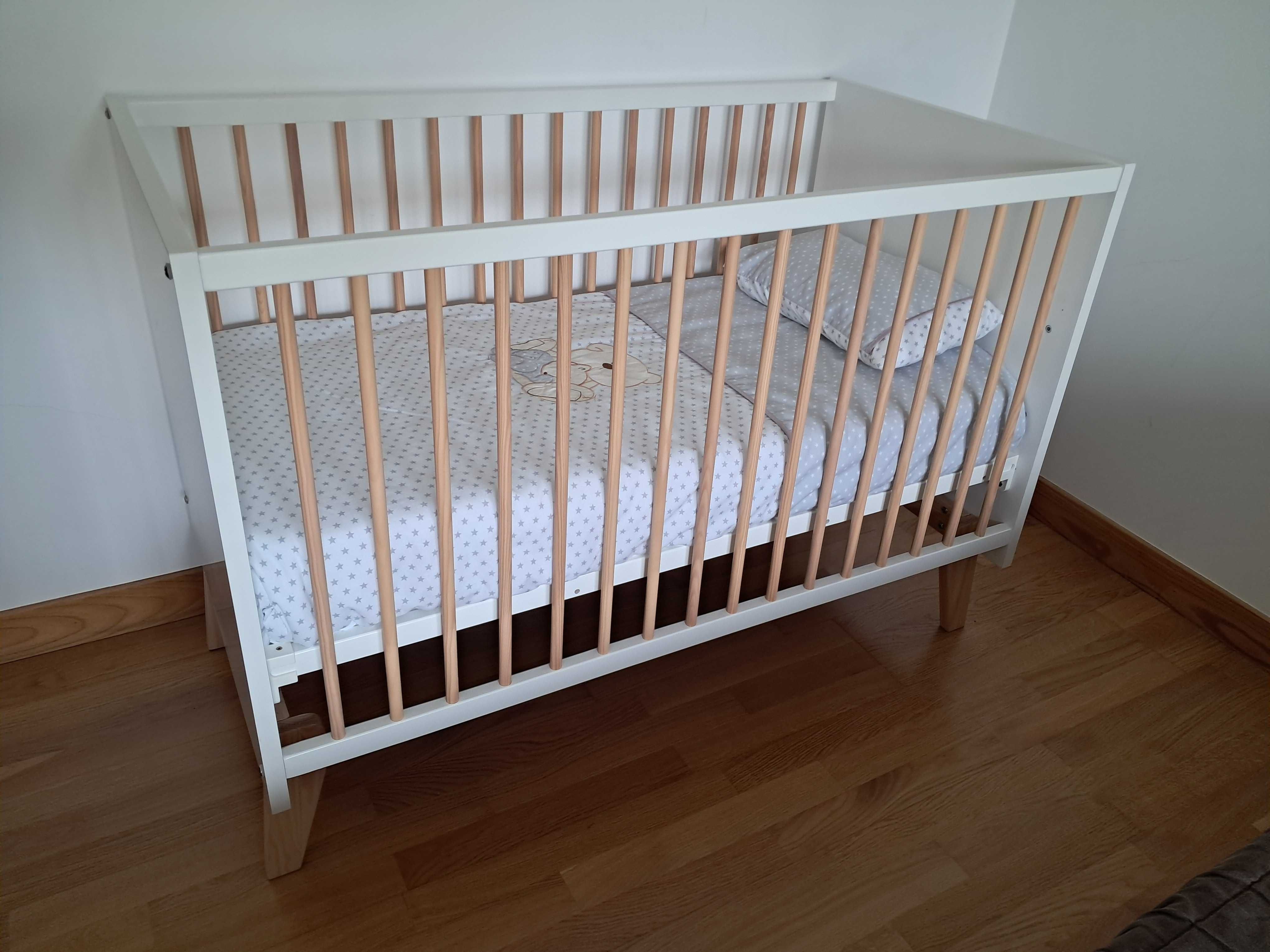 Berço Zippy (120x60cm), 3 em 1/Colchão Ortopédico/Kit Co-Sleeping