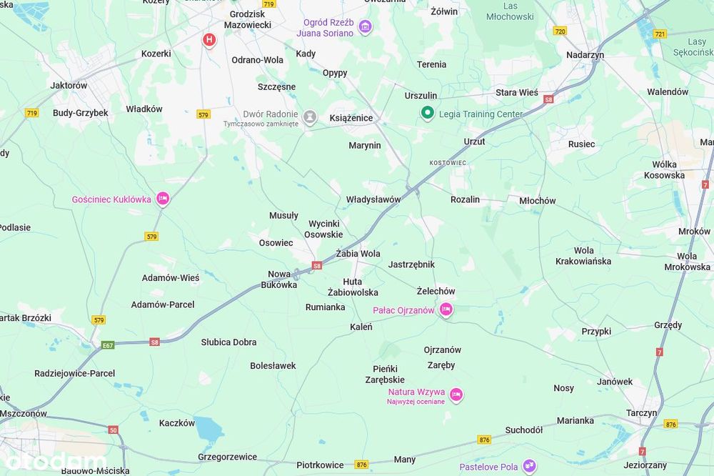 Świetnie Położona Nieruchomość Leśna 45136 m2  Gm. Żabia Wola