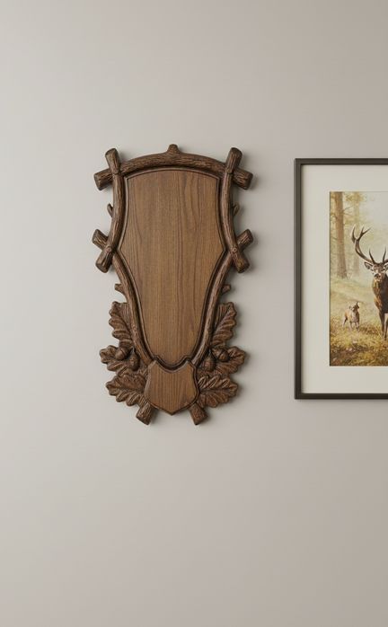 Deska pod poroże jelenia, dąb