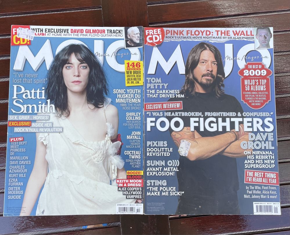 Revistas Mojo - Roger Waters, Patti Smith e Dave Grohl