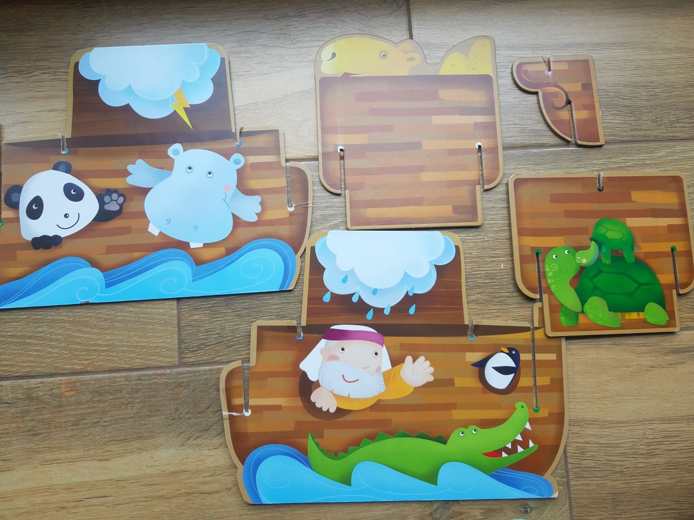 Giga puzzle 3D + książka Arka Noego Zielona Sowa 12 el. Kompletny zest