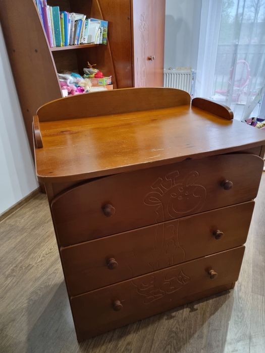 Komoda z przewijakiem sosna