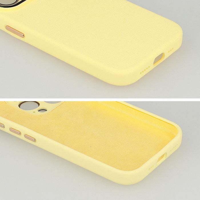 Tel Protect Lichi Soft Case Do Iphone 15 Pro Max Żółty