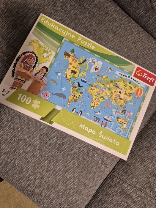 Puzzle mapa świata trefl