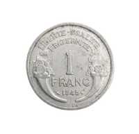 Stara moneta kolekcjonerska 1 Frank 1945 Francja