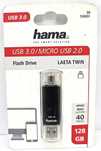 Pendrive USB Hama 3.0 128GB USB-C twin 40MB/S