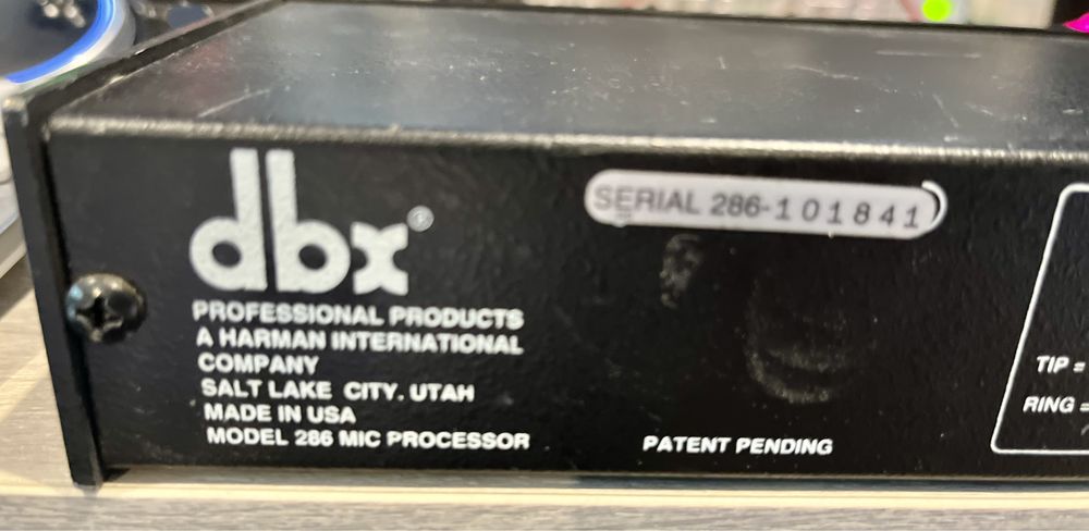 DBX 286 - procesor mikrofonowy, channel strip