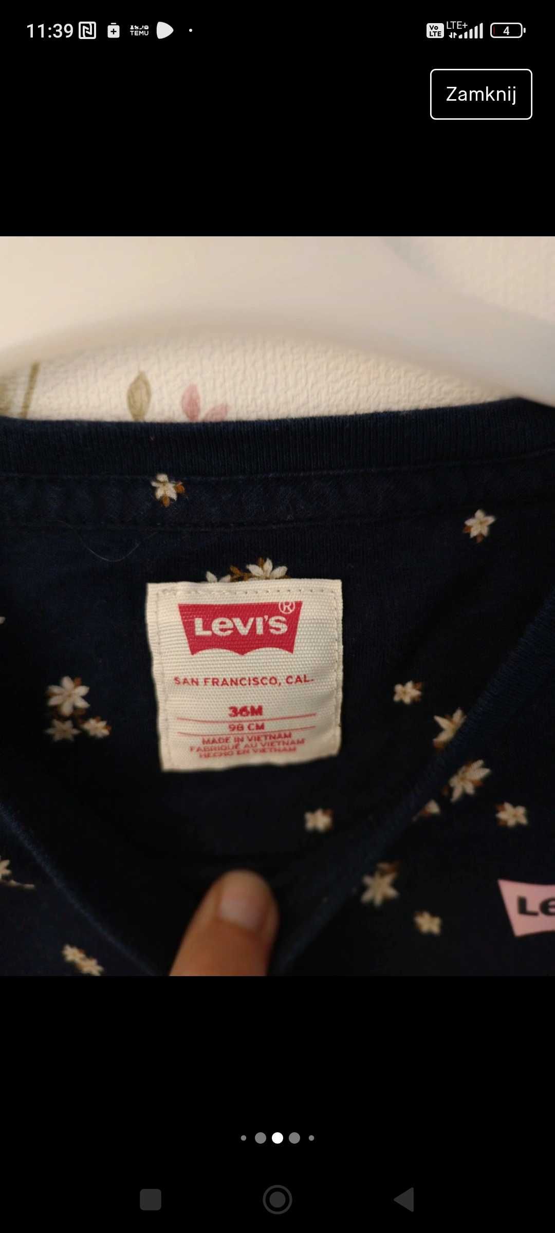 Levi's 98 levis long sleeve koszulka bluzka z długim rękawem t-shirt