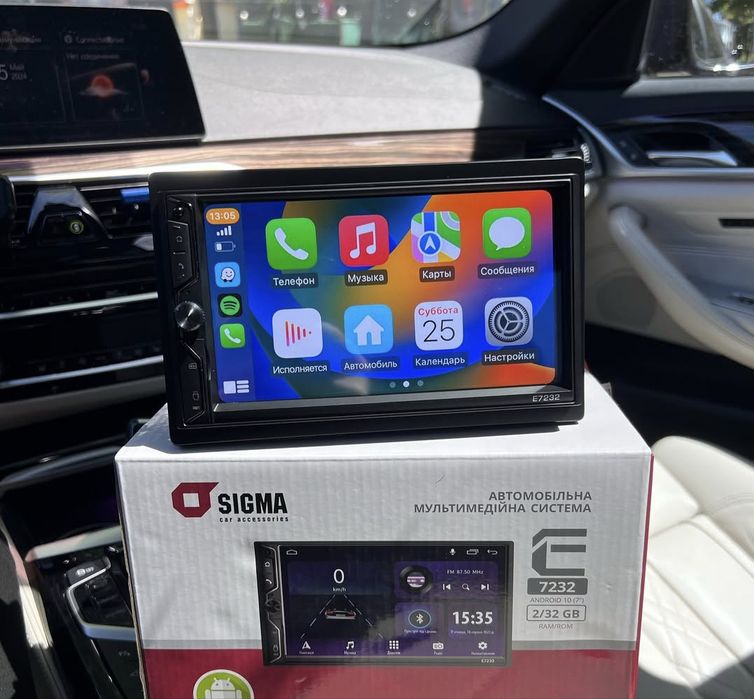 Автомагнітола 2Din Sigma E7232 2/32Gb Android 10 CarPlay Android Auto