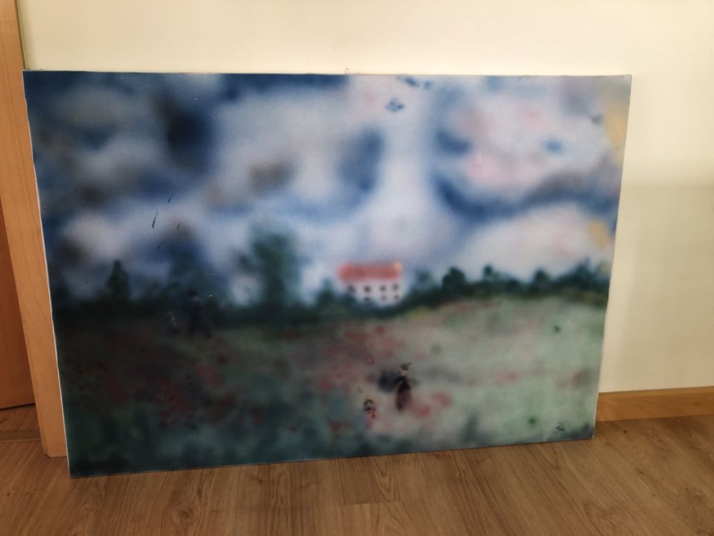 Quadro pintado à mão com 30 anos