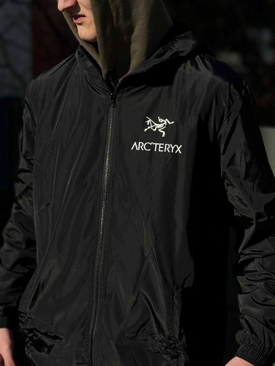 Мужская черная ветровка Arcteryx GoreTex // Вітровка Артерікс ГорТекс