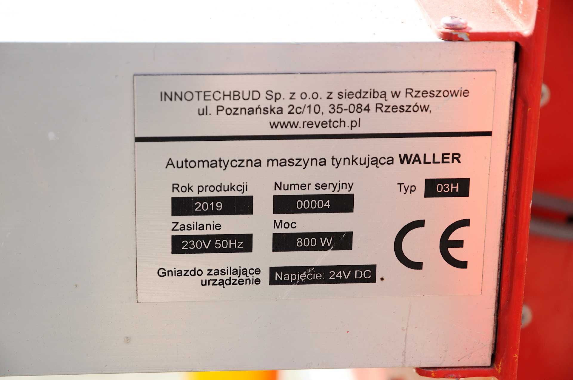 Automatyczna maszyna tynkująca WALLER 8800, nowa -po testach