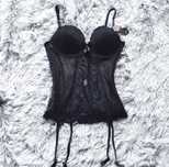 Seksowny gorset czarny black 80C