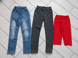 Spodnie, jeansy, dresy, legginsy. 122/128